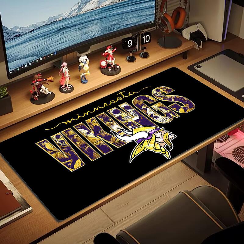 Minnesota Vikings3 Print Cushion Non-slip Laptop Tablet Big Mousepad XXL Mat Mini PC Playmat With Lock Edge