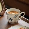 Colorful Butterfly High-End Mug Coarse Pottery Coffee Cup Creative Latte Cup Beautiful Cup Souvenir Export