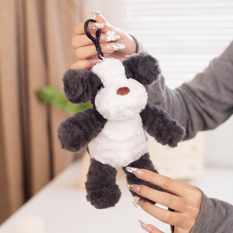 West Highland White Terrier Plush Toy Keychain: Children's Backpack Pendant & Dog Figure Decoration