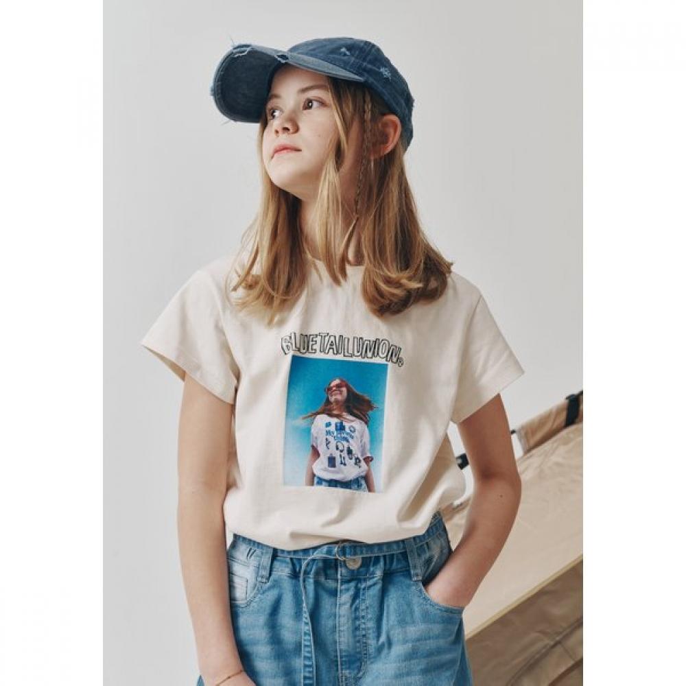 BlueTail LighT Pink Selfina PrinT ShorT Sleeve T shirT azb2Ts02lp