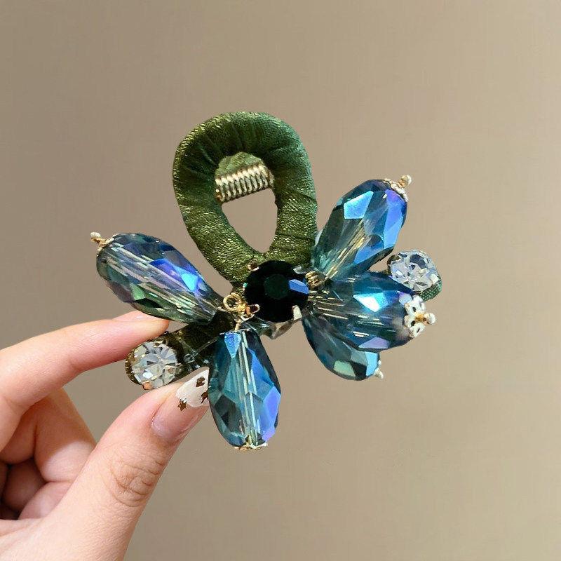 Crystal Half-Up Hair Clip Exquisite Rhinestone Side Hair Clip Shark Clip For Women