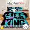 King'S Crown Pattern 3D Printed Bedding Cover Black Color Style Duvet Cover For Teens Adults Polyester Quilt Cover Pillowcase