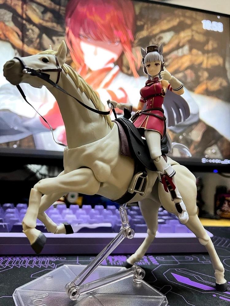 Cartoon 1/12 Horse Figure Figma Anime Action Animal Movable Horse Statue Collectible Model Dolls Desktop Decoration Gift Boy Toy