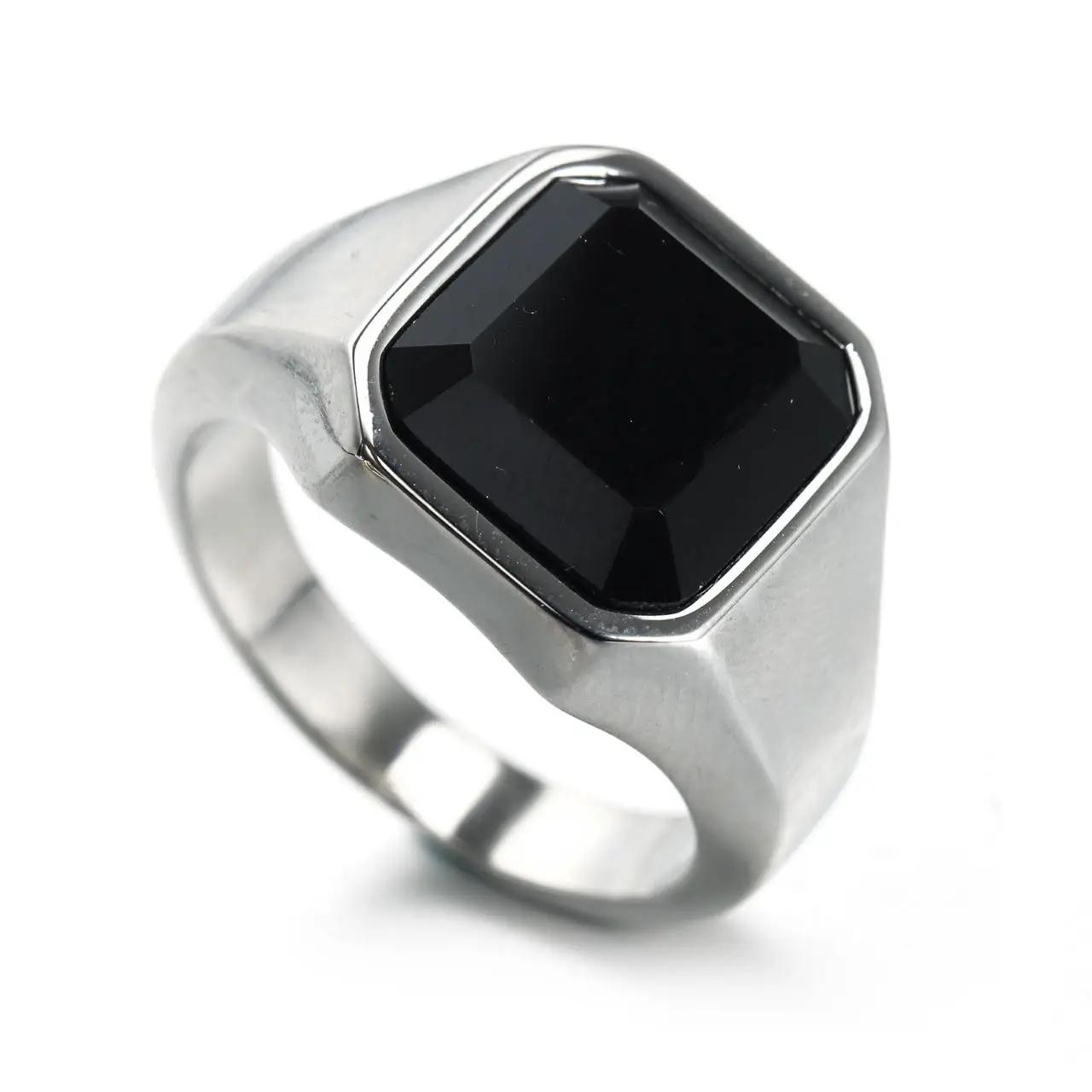 Классическое мужское золотое кольцо с инкрустацией черным цирконом, новое модное, темпераментное, роскошное, для посещения банкета, деловое квадратное кольцо 7