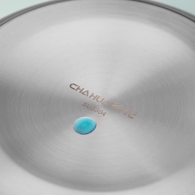 Tiefer runder Teller aus Edelstahl 304