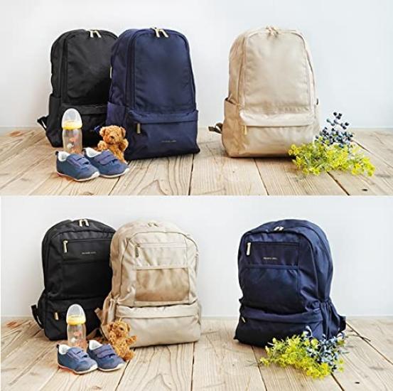 [Private Label] Backpack for Parents and Dads, with Odor-Resistant Etiquette Pocket, 11157, Navy, H46 X W33 X D14cm