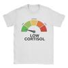 Camiseta Meme Nível Baixo de Cortisol Camisetas de Algodão de Praia para Homem Tendência Legal Casual Camiseta Manga Curta Y2K Tops Divertidos - Masculino...