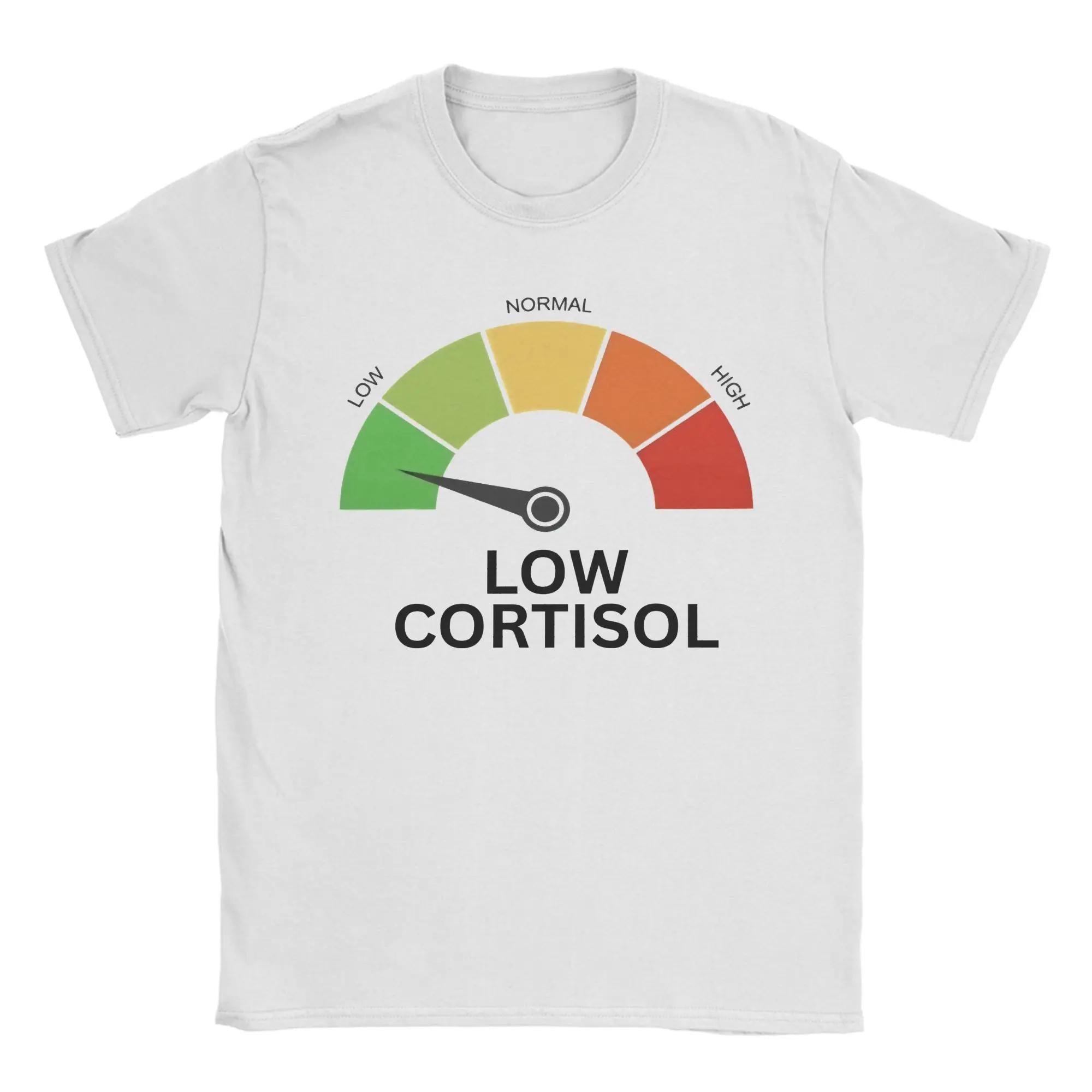 

Low Cortisol Level Meme T Shirt Beach Cotton T Shirts for Man Trendy Cool Casual Tee Shirt Short Sleeves Y2K Fun Tops - Men s... S разноцветный