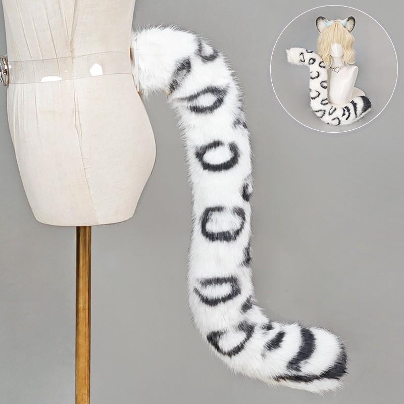 Snow Leopard Ears Tail Set Adult Cosplay Costume Fluffy Animal Headband Accessory Inspired By Archer Character
