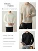 Men's Heavyweight Air Layer Long Sleeve Semi-High Neck Sweatshirt (340G) - Autumn/Winter Luxury