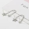 Rhinestone Tassel Link Female Ear Studs Korean Style Earrings Star Ear Studs Ear Chain Earrings