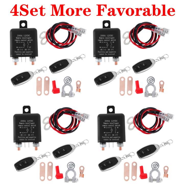 Remote Control Battery Disconnect Switch 12V Car Battery Disconnect Relay Camping Trailer SUV Truck Compact Battery Isolator