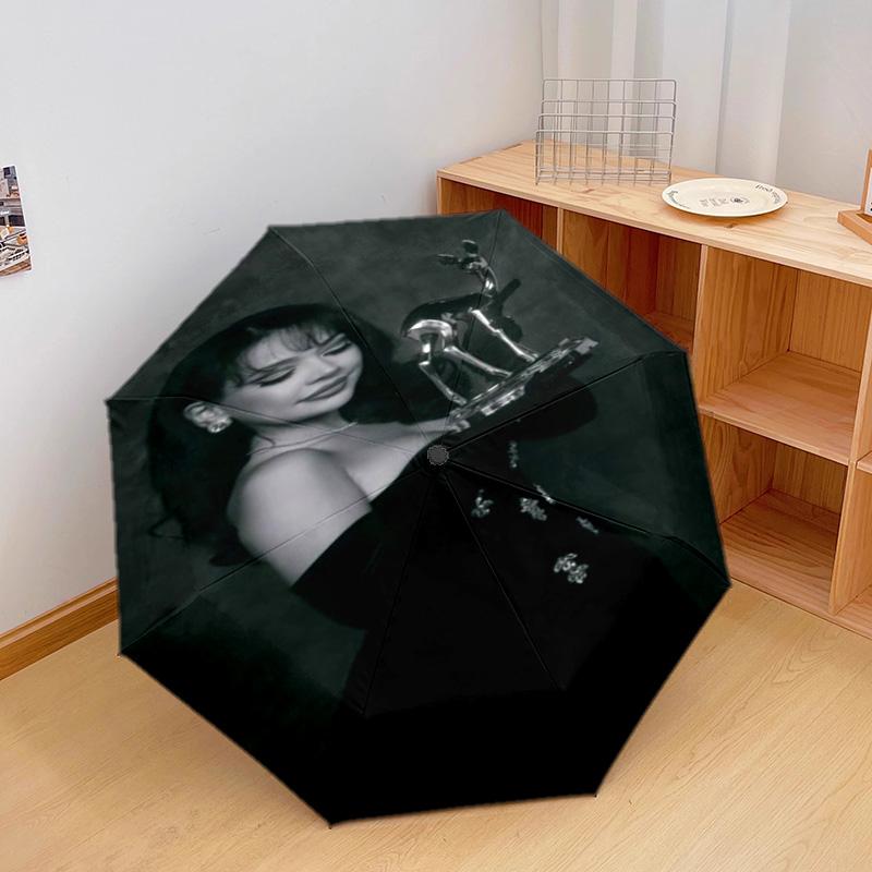 Elegant Fashion Portrait Automatic Umbrella - Suitable Travel Outdoor Portable Umbrella Birthday Gift Daily Essentials