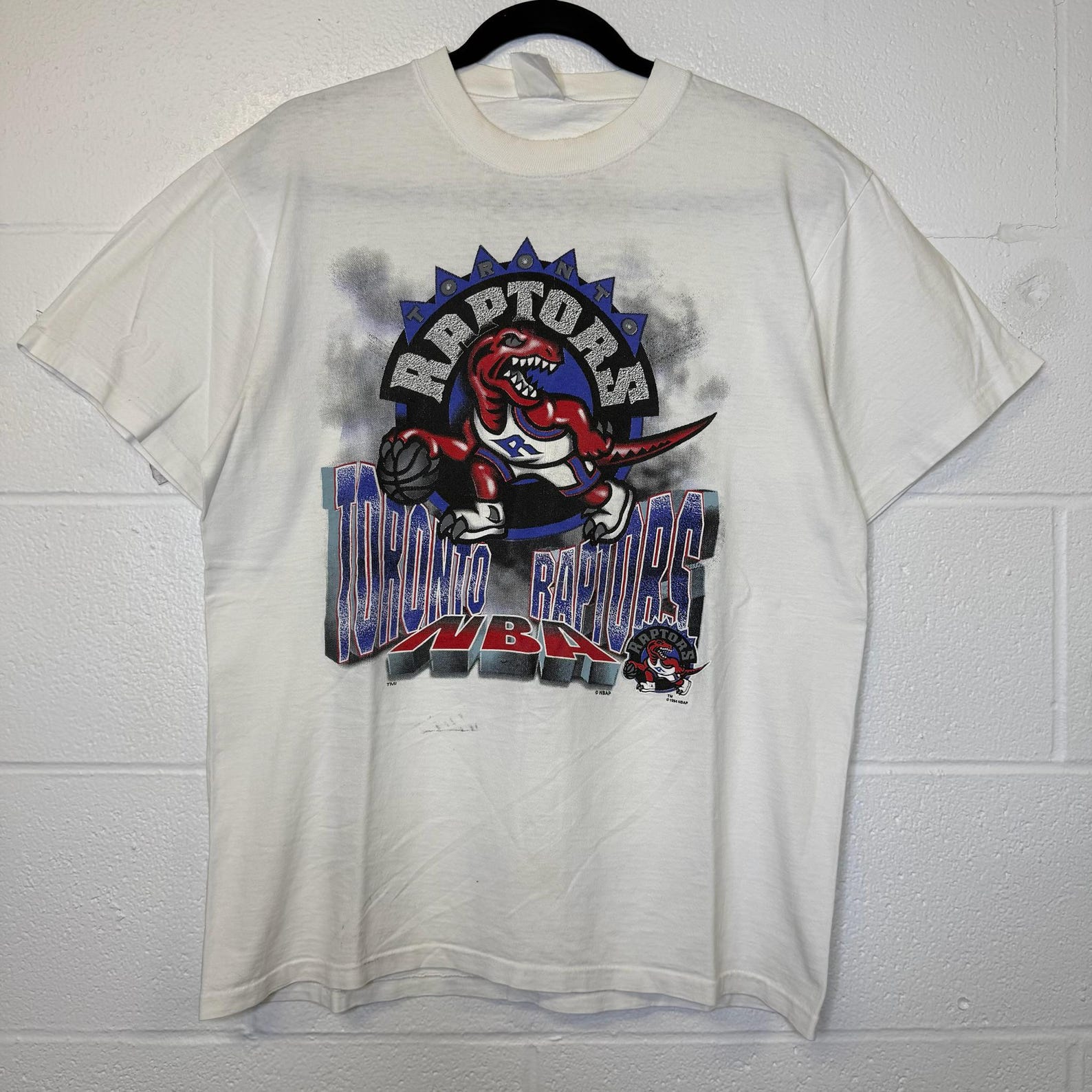 90 s Toronto Raptors T shirt Sz L (B2846) S