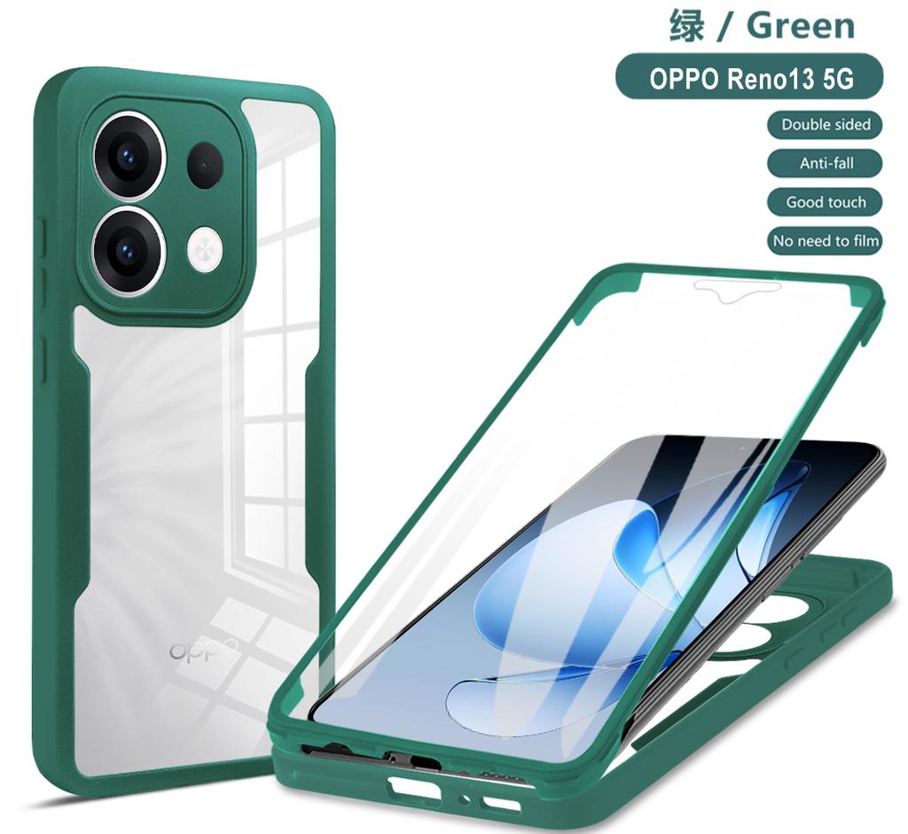 Pro OPPO Reno13 5G 360 Kryt na telefon Plná ochrana Ochranné sklo na displej Ochrana objektivu fotoaparátu Nárazníkový kryt Funda