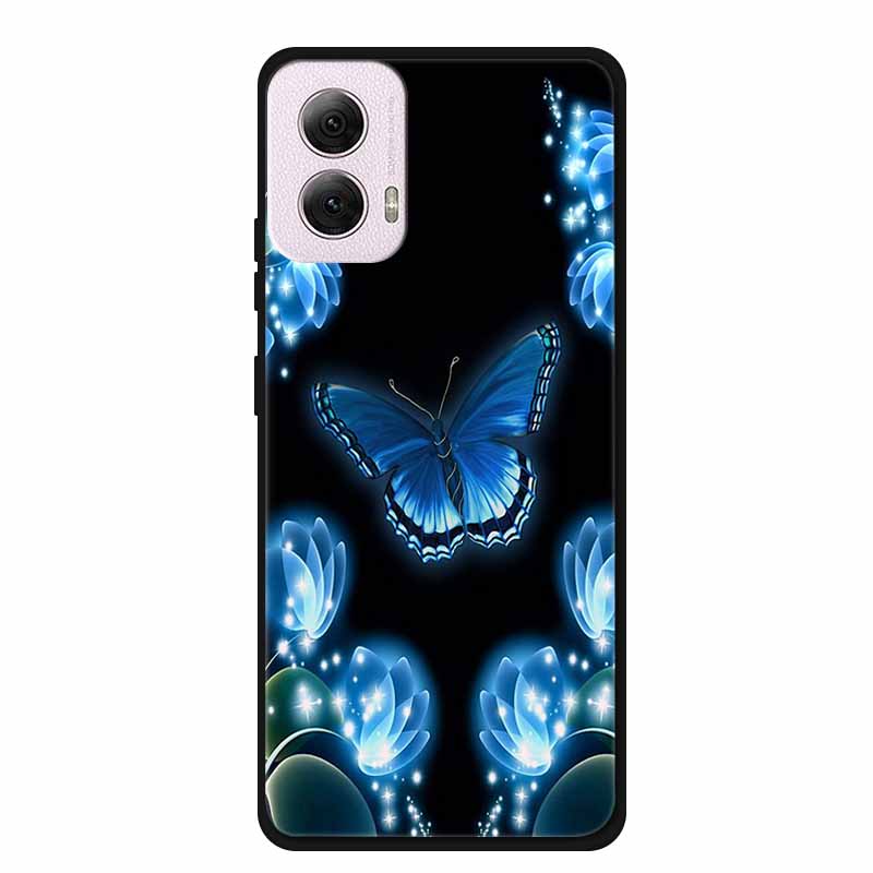 For Moto G Power 2024 Case TPU Animals Soft Silicone Phone Cases For Motorola G Power 2024 5G Wolf Protector Original Back Cover