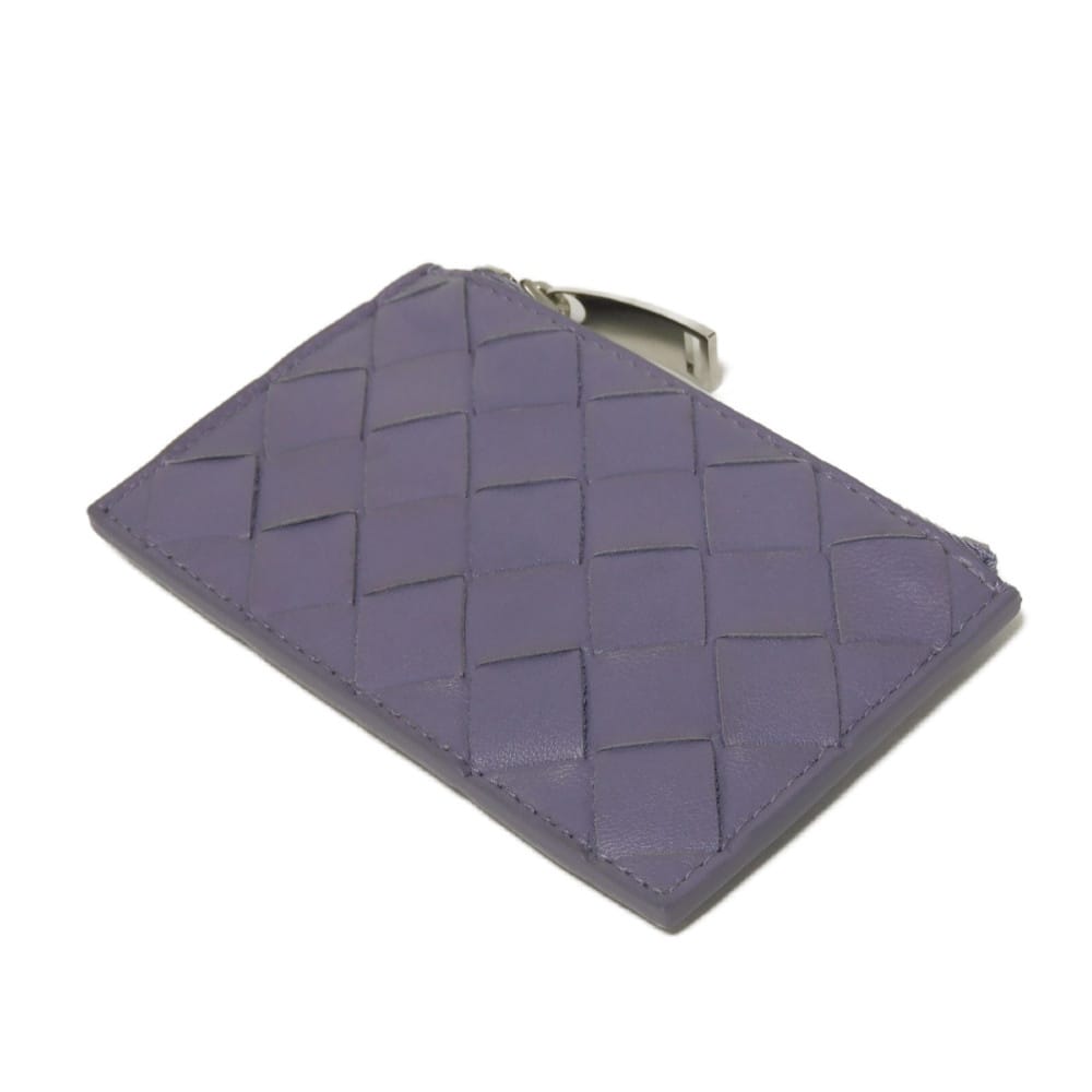 Used 11897 coin key holder 609315 7943 pastel purple RFID IC maxi intrecciato lavender unisex from Japan AUTHENTIC