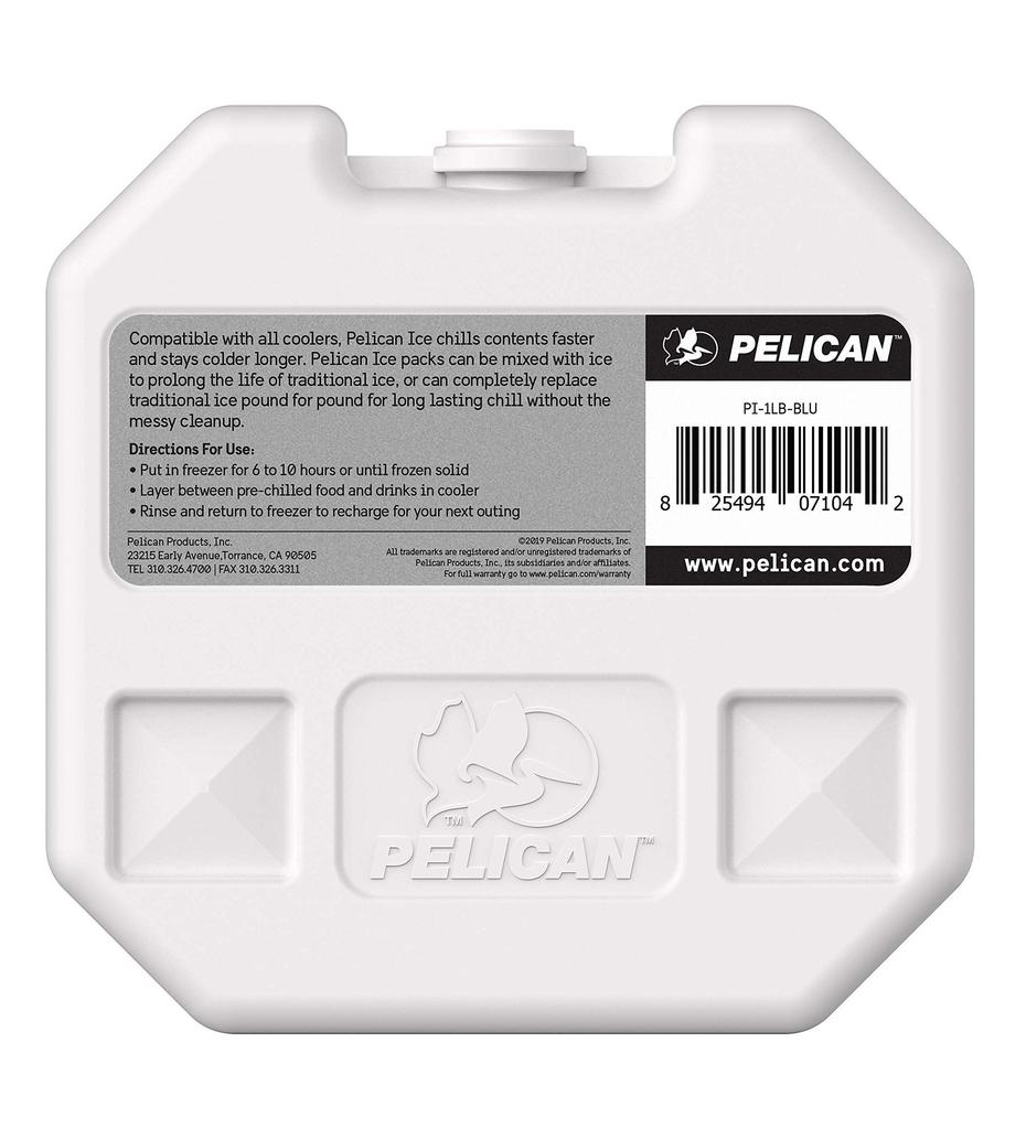 Pelican Cooler 1 Lb Ice Pack (White) PI-1lb-BLU