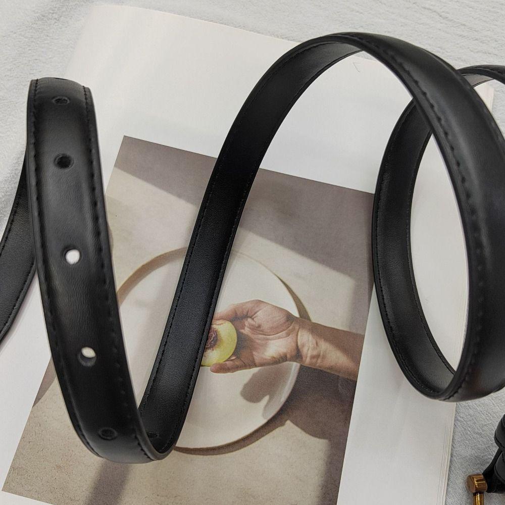 Versatile PU Leather Belt Simple Trendy Waistband Retro Waist Belt  Dresses Decoration