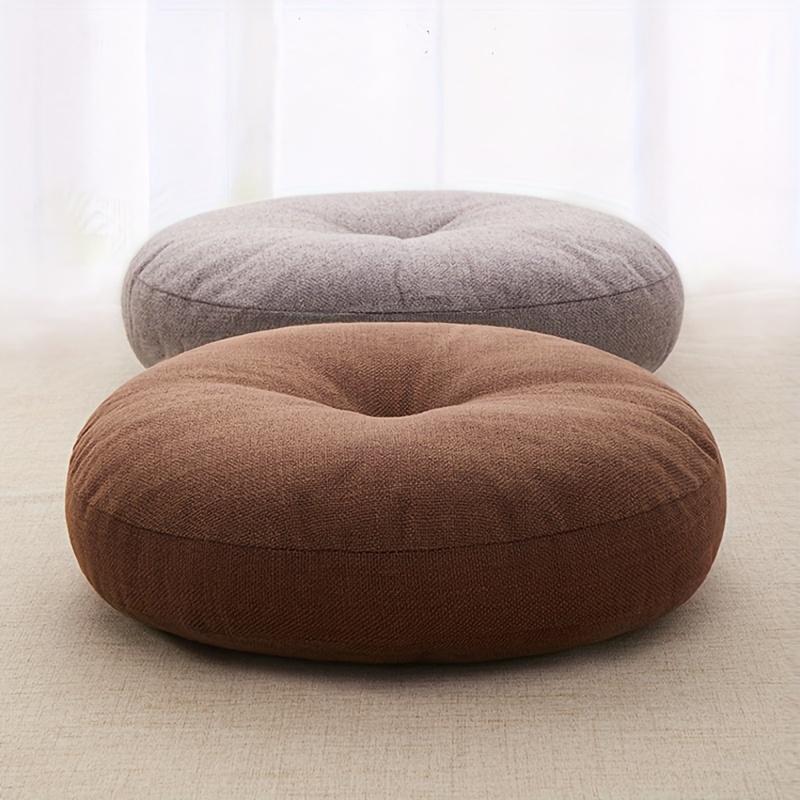 Contemporary Style Floor Cushion: Hand Wash Only, No Print, Polyester Filling, 39cm/15.35in Diameter