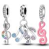 Beads Coppercharms Music Notes Headset Charm Fit Original Bangle Bracelet Diy Jewelry Pendant Gift For Women