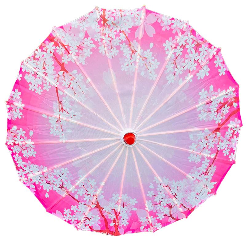 1Pc Japanese Style Colorful Cherry Blossom Vintage Stage Performance Props for Festival Accessories 56cm Umbrella Silk Cloth