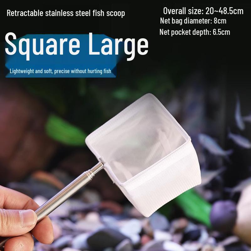 Stainless Steel Retractable Fishing Net for Aquariums and Tropical Fish