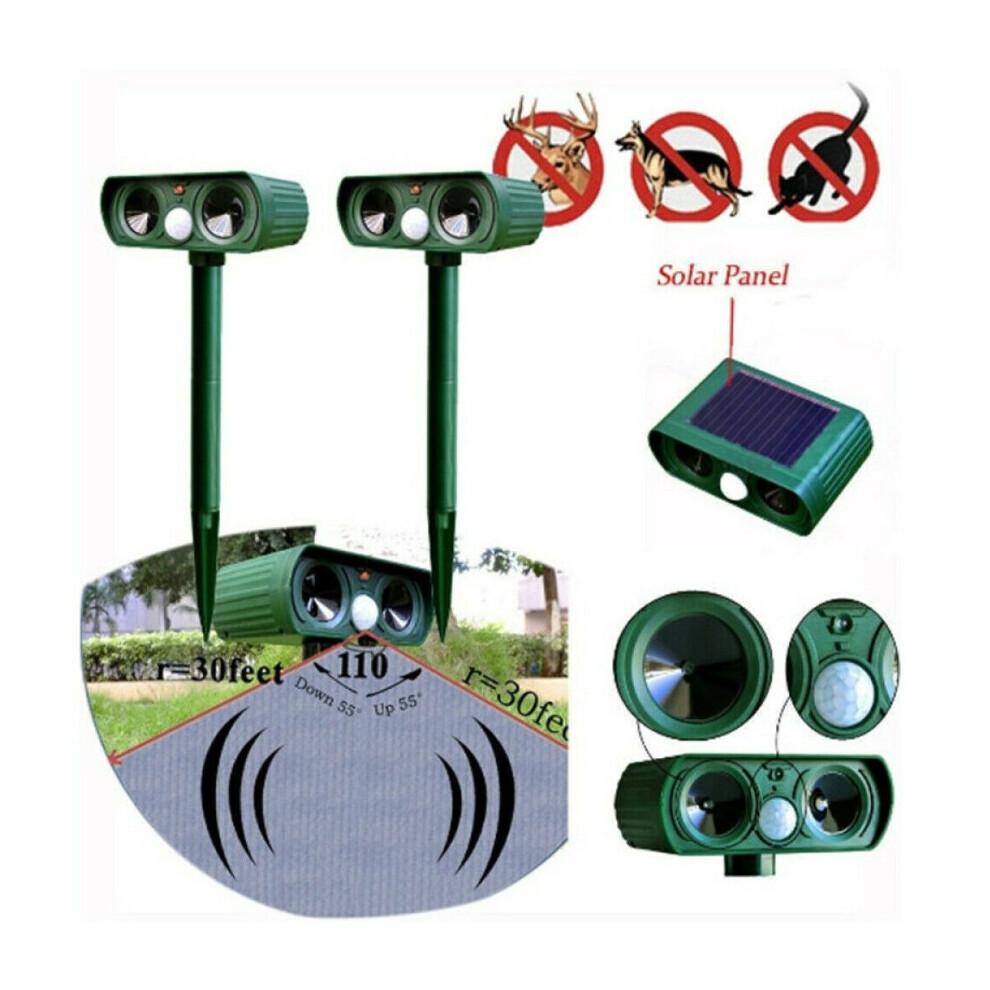 Solar Ultrasonic Animal & Pets Repeller Motion Sensor Bird Rat Possum Repellent