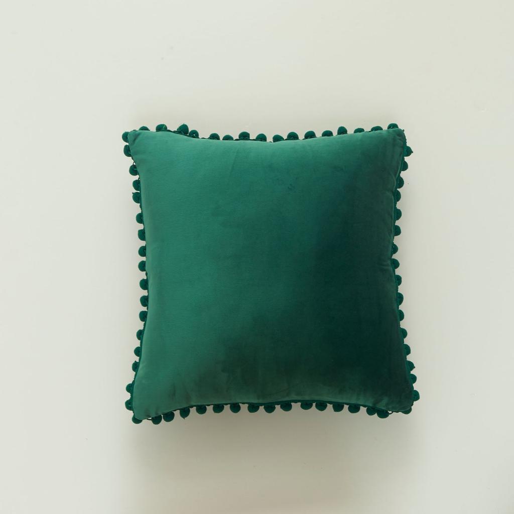 Modern Minimalist Living Room Dutch Velvet Cushion Cover with Large Ball Edge INS Nordic Style Pillow Cover Without Core