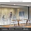 Frosted Glass Lattice Window & Door Privacy Sticker for Office and Café Decor