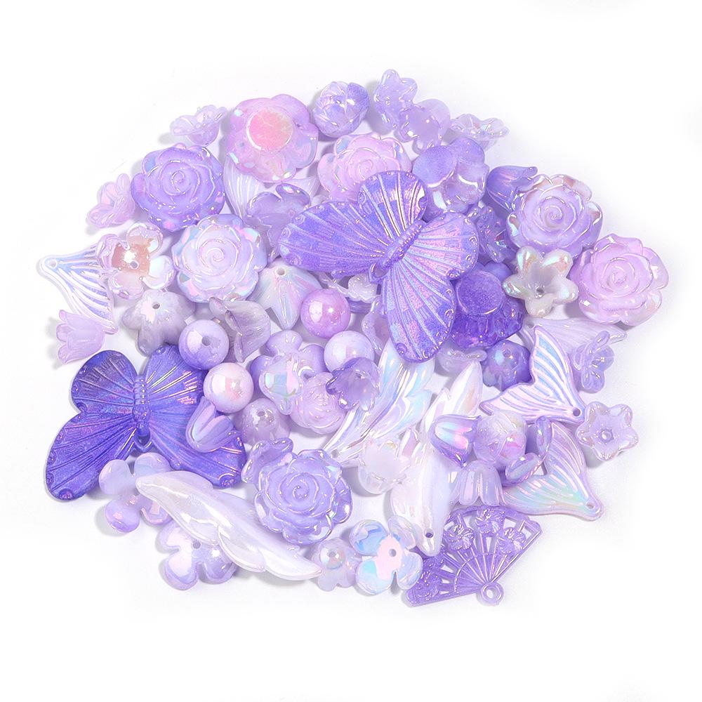 European & American Gradient Resin Beads: Random Styles for DIY Keychains & Mabe Imitation Pearls