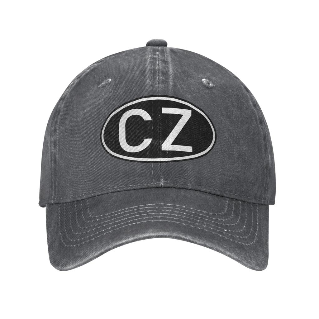 White CZ Guns Logo Washed Denim Cap Casual Baseball Caps Adjustable Hat Summer Unisex Baseball Hats