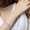 Women Fashion Full Rhinestone Inlaid Bracelet Bangle Wedding Party Jewelry Gift