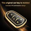 for Cadillac Key Fob Cover 5 Buttons Car Key Case fits Cadi ATS CT6 CTS ELR SRX XTS XT4 XT5 XT6 2025 2024