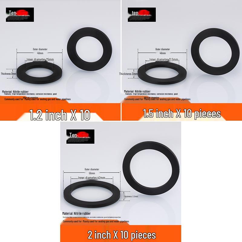 Black Rubber Silicone Waterproof Gasket Seal Washer for Water Heater & Shower - Nitrile Thickened, 4-6 Minutes