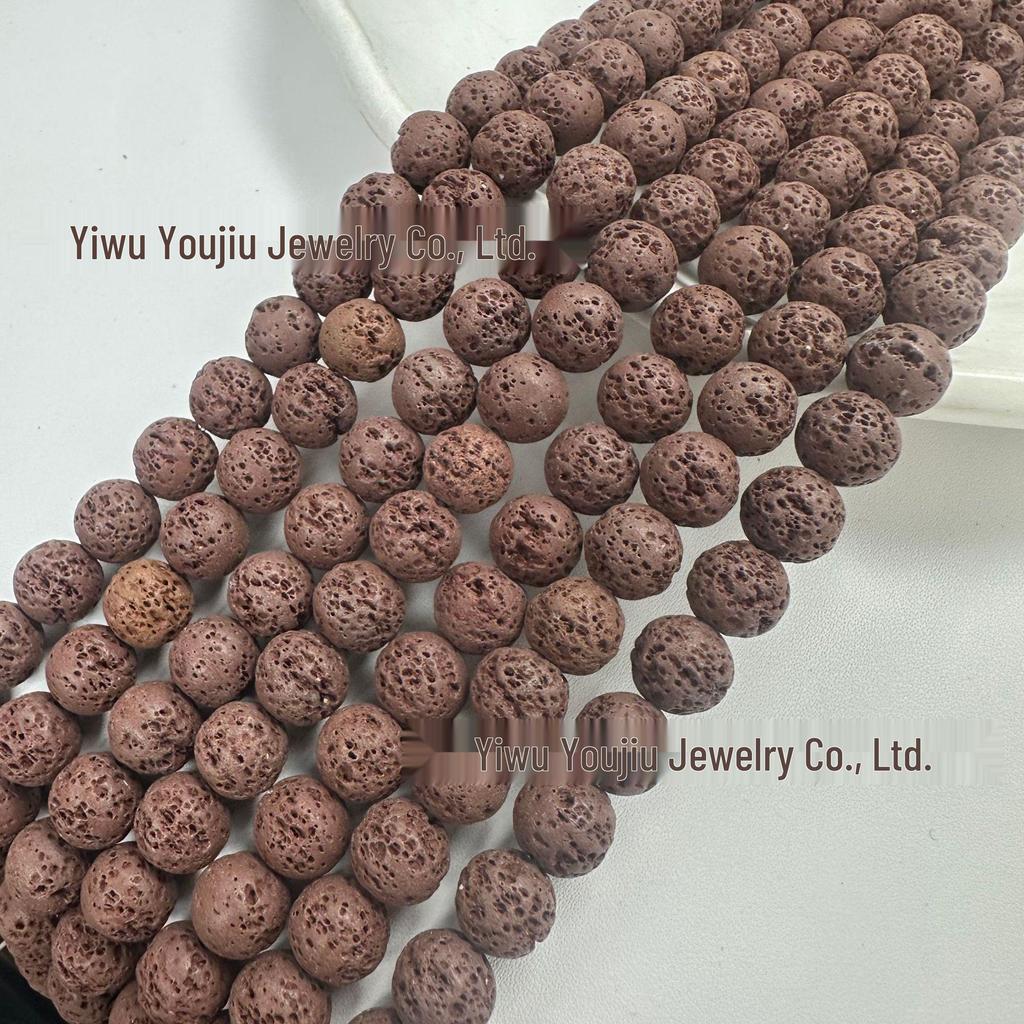 Colored Volcanic Rock Round Beads for DIY Jewelry Making