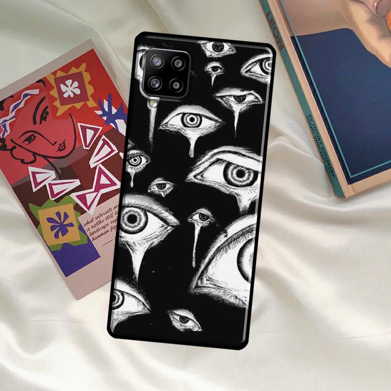 Scary Face Eyes Case For Samsung Galaxy A54 A06 A05 A16 A26 A36 A56 A53 A32 A52 A33 A13 A55 A35 A15 A14 A34