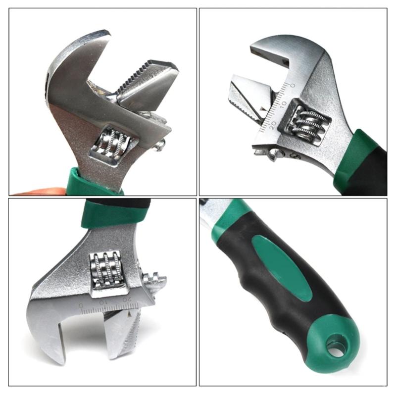Compact Bathroom Wrench Spanner Tool With Interchangeable Heads Suitable For Tightening Pipe Home Appliance Maintenance