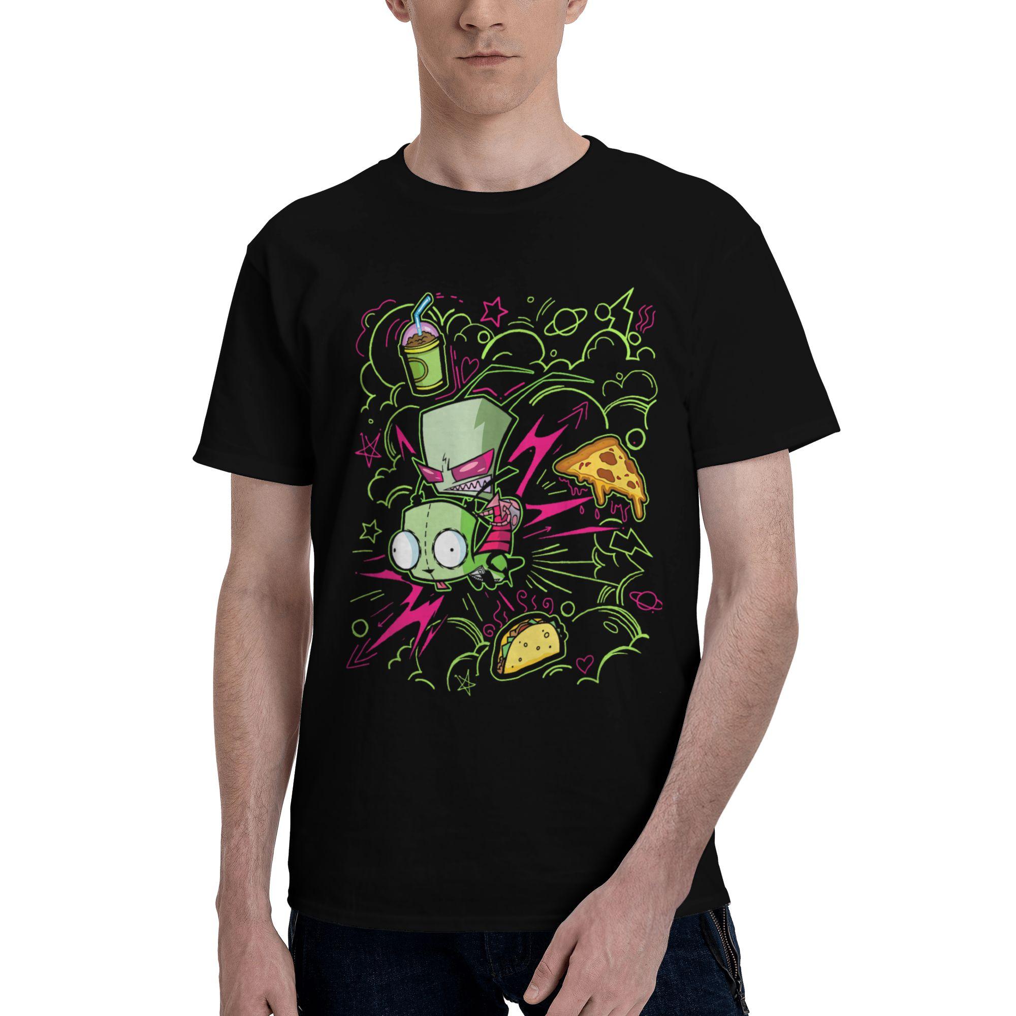 

Zims Gir Cartoon for Men Women T Shirts Cool Tees Short Sleeve Crewneck T-Shirts 100% Cotton Unique Clothes L