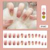 Reusable Blush Nail Art Set: 24 Detachable Wearable Nail Stickers