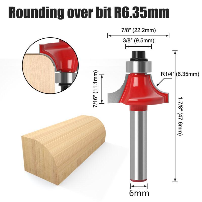 6mm Schaft Holzbearbeitung Bit Set Holz Trimmen Gerade Fräser Holz Arbeits Router Werkzeuge