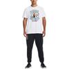 Under Armour Rose Delivery Flame Cartoon Letter Print Casual Crew Neck Short Sleeve T-Shirt Men T-Shirts White 1380916-100