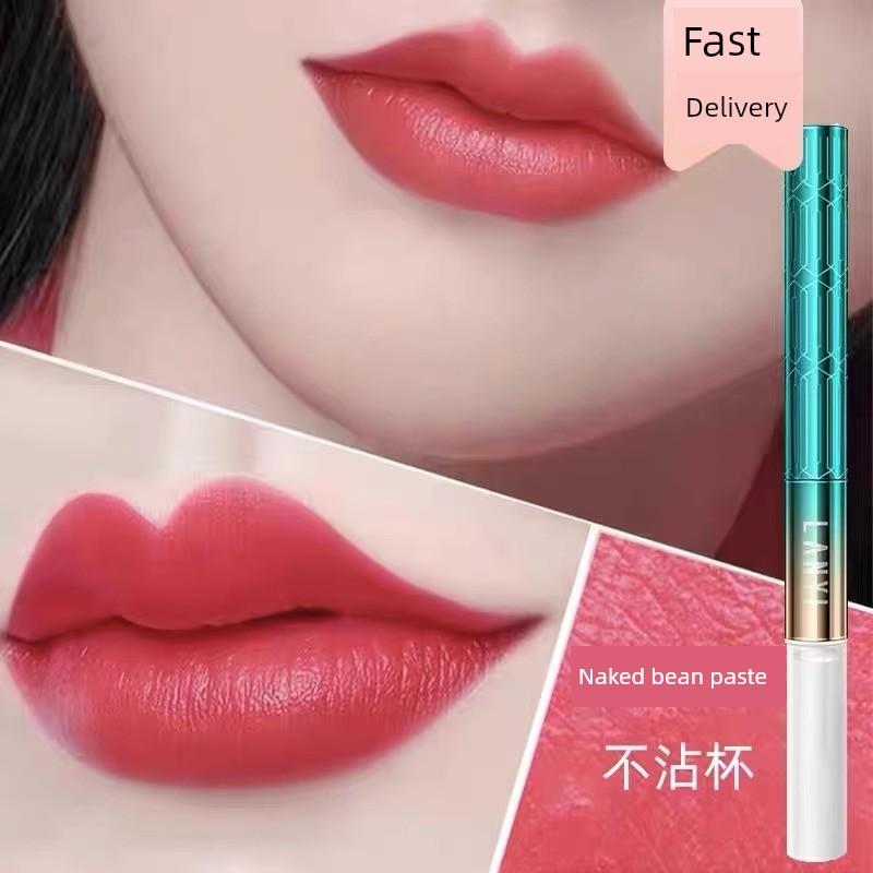 Non-Fading Lipstick, Non-Stick Cup, Matte Finish, Long-Lasting, Waterproof, Official Flagship Store for Students, Genuine Product