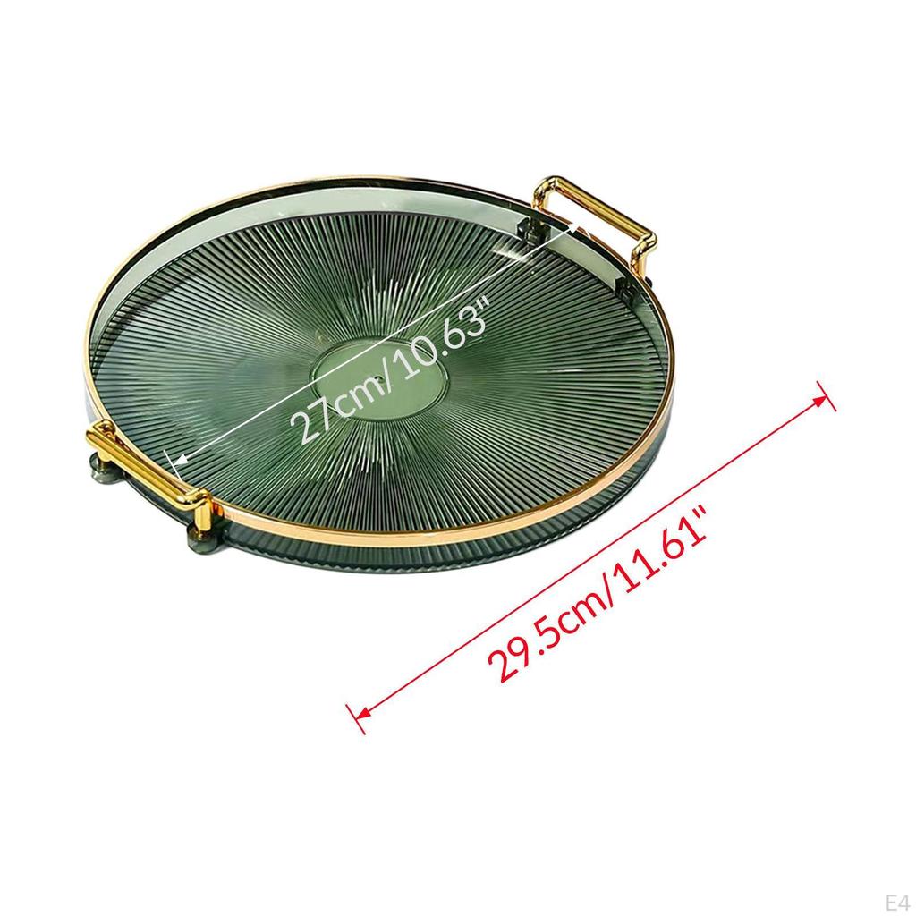 Luxury Serving Tray, with Handles Snack Candies Plate Decorative Jewelry Tray Vanity Platters