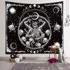 Psychedelic Wall Hanging Blanket Boho Wall Rug Death Black Skeleton Tapestry  Home Decoration
