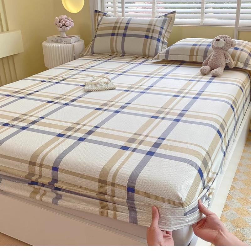 Baumwolle Bedruckte Spannbettlaken für Zuhause Bett Staubdichte Schutzhülle Einzel Doppel Queen King Bett Matratzenbezug