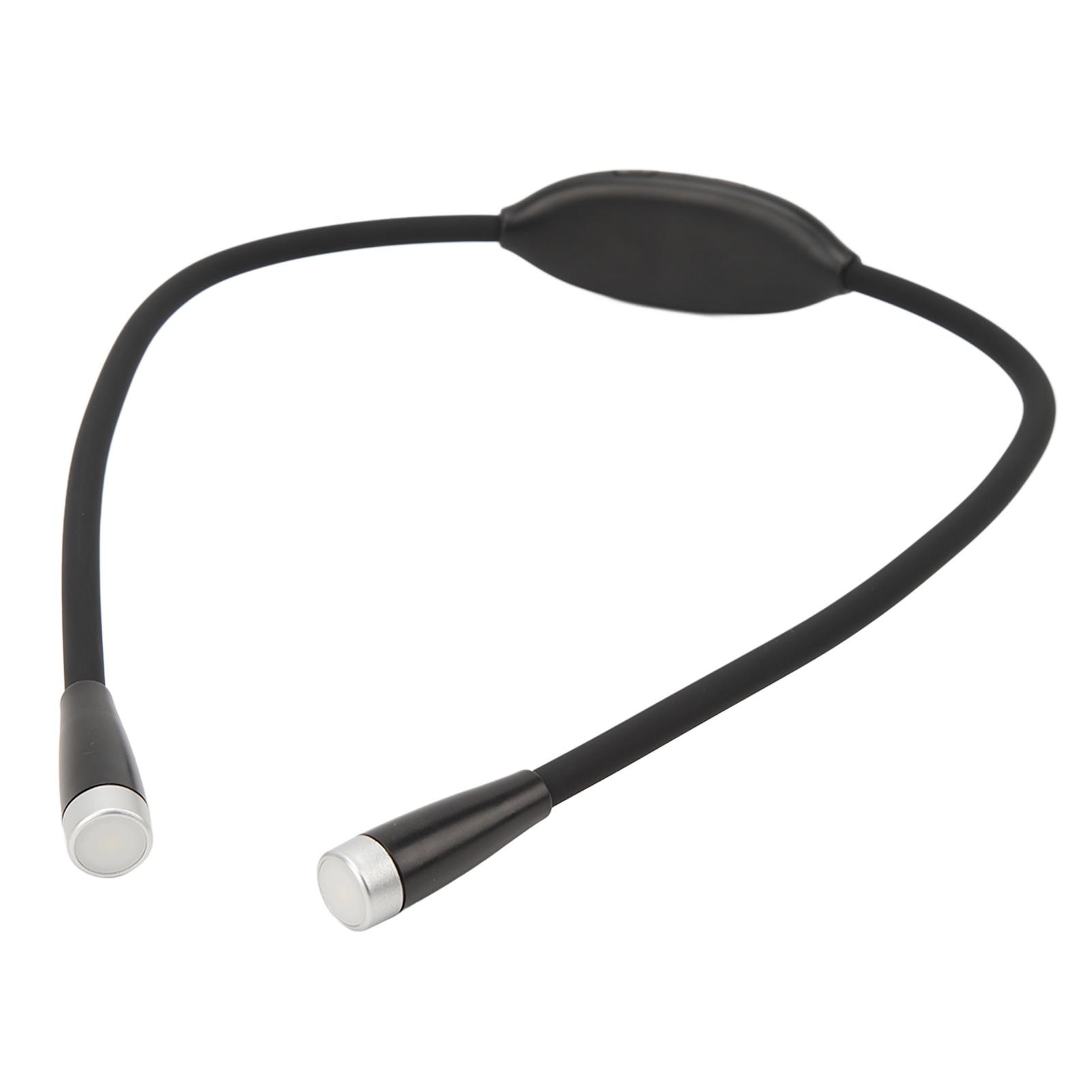 

Neck Reading LED Lamp 3 Gear Brightness Bendable Silicone ABS White Light Source LED Hug Light for Writing