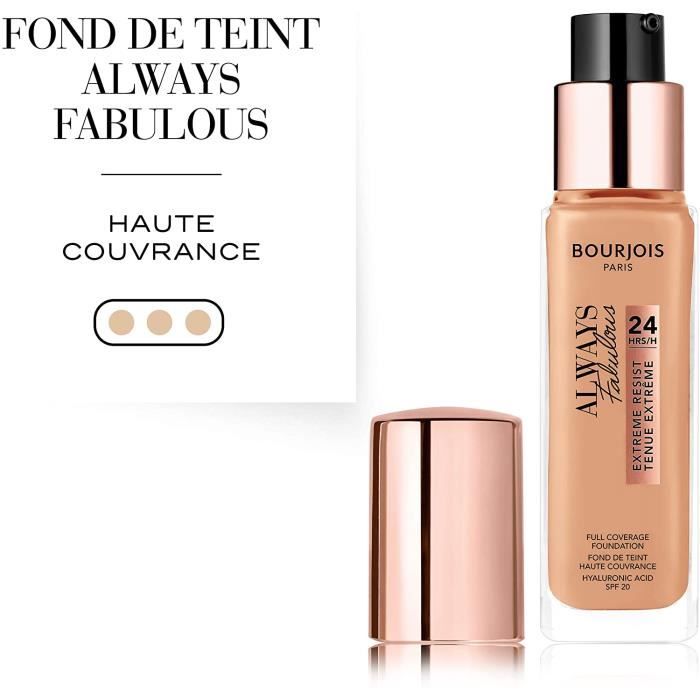 Foundation - Bourjois - Always Fabulous - Hohe Deckkraft - Feuchtigkeitsspendende Formel - 30ml