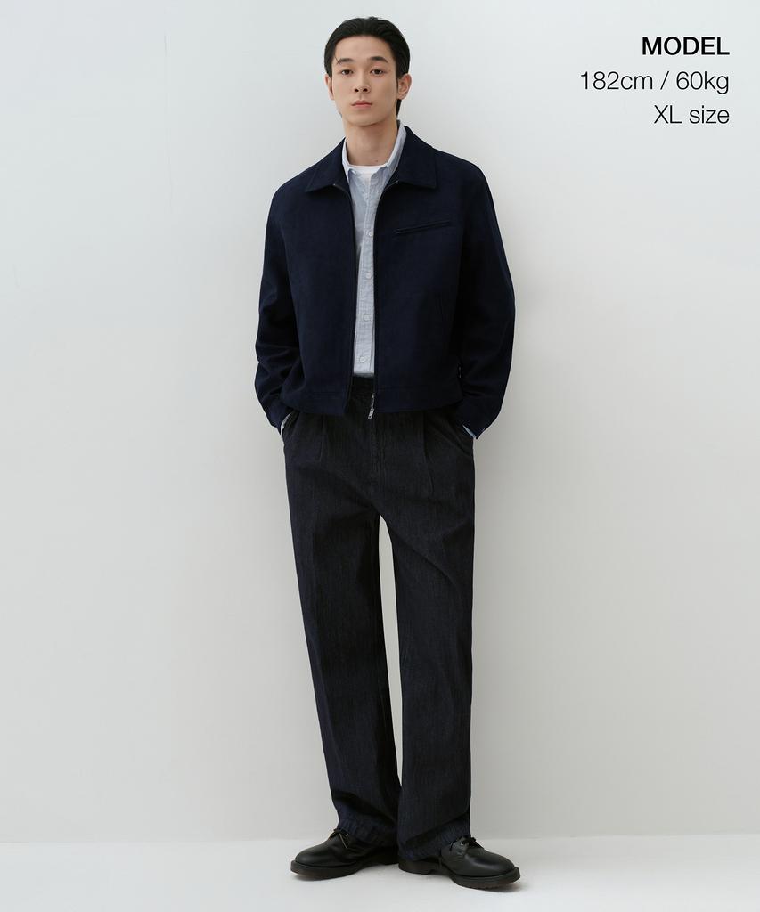 Musinsa Standard Synthetic Suede Work Jacket [Dark Navy]