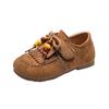 2026 Stilvolle Lederquasten-Prinzessinnenschuhe für kleine Mädchen - Frühling/Herbst Weiche Sohle Bohnenschuhe